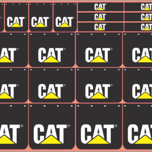 Mudflap Decals – Black Cat Design | White Vinyl Media | Multi-Scale (1/14, 1/24, 1/32, 1/50, 1/64, 1/87)