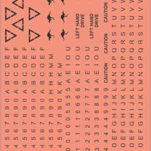 Australian Army ASLAV Decals #3 Generic Extended | Scale Model Water Slide Decals ? Model Mate Decals