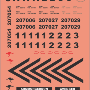 Australian Army M1A1 Abrams A Squadron Decal Set | Model Mate Decals