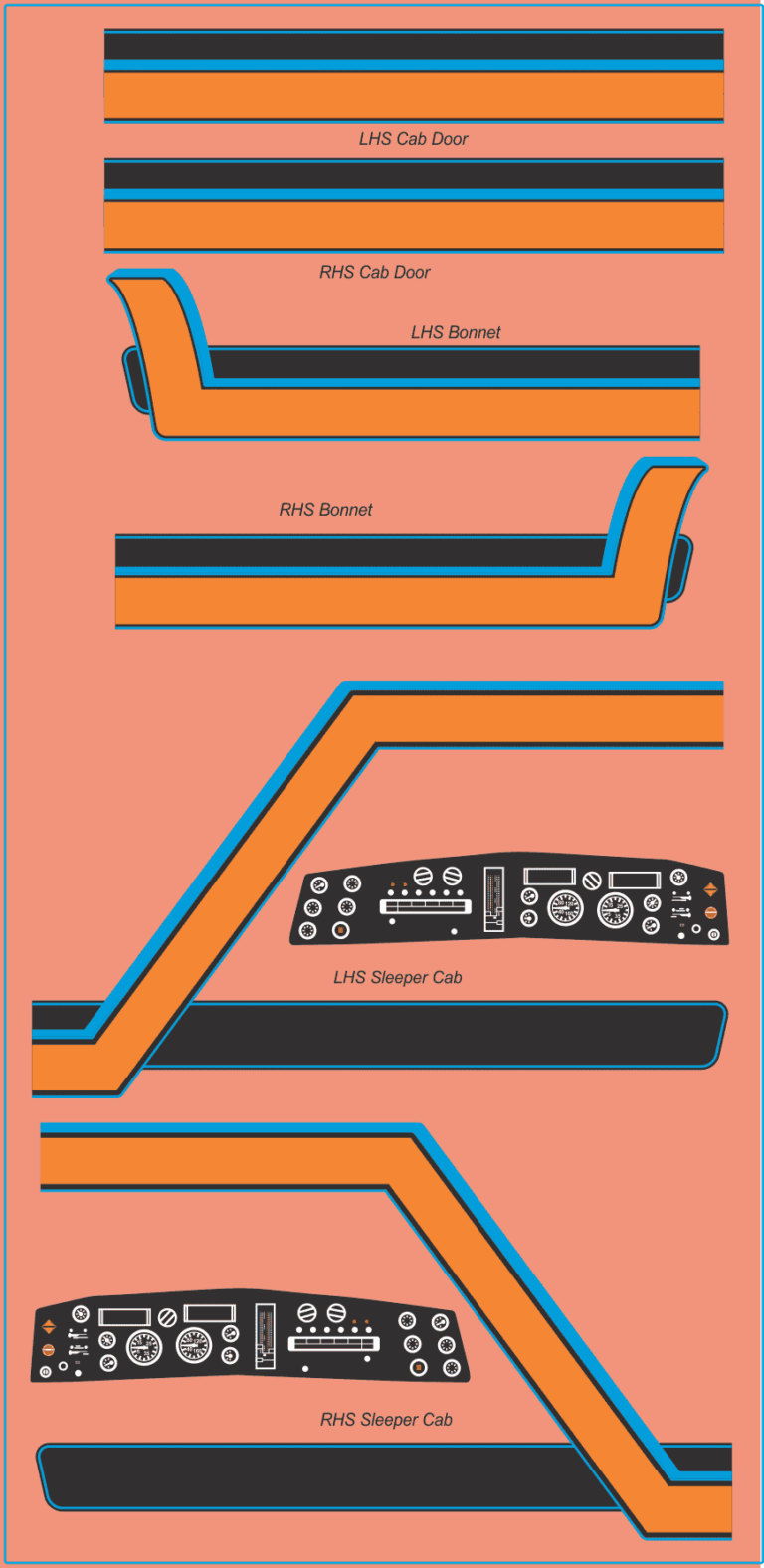 Modrol Decal Ford LTL 9000 Truck Water Decal Set | Model Mate Decals - ModelMateDecals