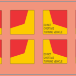 Do Not Overtake Turning Truck Signage Decal Set | Model Mate Decals