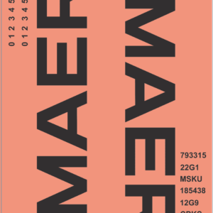 Shipping Container Maersk 40ft Decal Set | Model Mate Decals