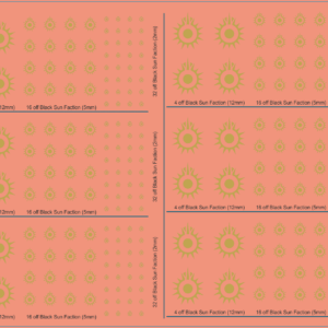 Star Wars Black Sun Faction Gold Decals (12 Sets) 2mm 5mm 12mm | Model Mate Decals