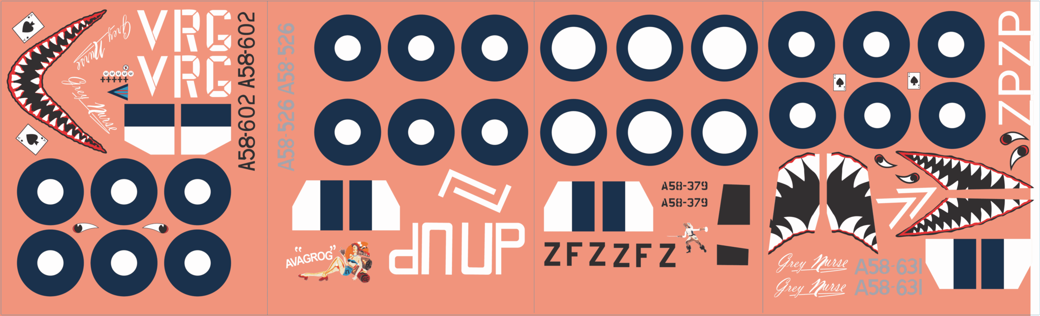 Hi Resolution Raaf Decals RAAF Spitfire Mk VIII Combine Set Decal Set | Model Mate Decals ...