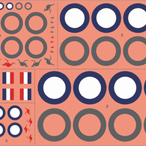 Australian Aircraft Roundels 1955?Present Decals | RAAF Scale Model Water Slide Decals ? Model Mate Decals