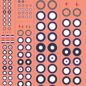 Australian Aircraft Roundels All Types & Sizes Decals | RAAF Scale Model Water Slide Decals ? Model Mate Decals