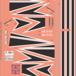 Kenworth “Apache” #1 Waterslide Decal Set – Black-White – Multi-Scale Custom Truck Model Decals