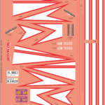 Kenworth “Apache” #1 Waterslide Decal Set – White-Red – Multi-Scale Custom Truck Model Decals